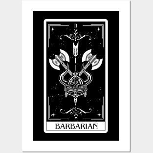 Barbarian Tarot Card D&D Nat 20 Dungeons & Dragons Posters and Art